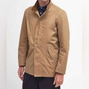NWT Barbour City Chelsea Waterproof Jacket XL Tan Men's Raincoat Stand Collar